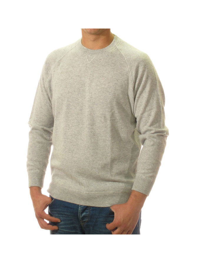 Maglia lupetto zip a righe di cashmere e lana Maglia lupetto zip a righe di cashmere e lana