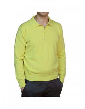 Maglia cashmere uomo polo