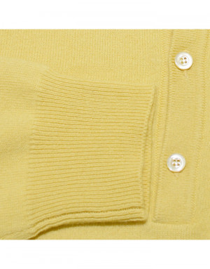 Maglia lupetto zip a righe di cashmere e lana