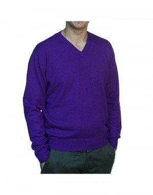 Maglia cashmere uomo maglia a V