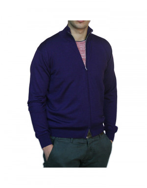 Giacca cashmere,seta e lana uomo, giacca zip