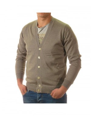 Cardigan cashmere,seta e lana uomo