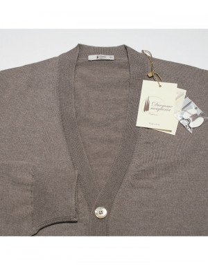 Cardigan cashmere,seta e lana uomo