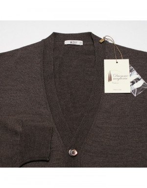 Cardigan cashmere,seta e lana uomo