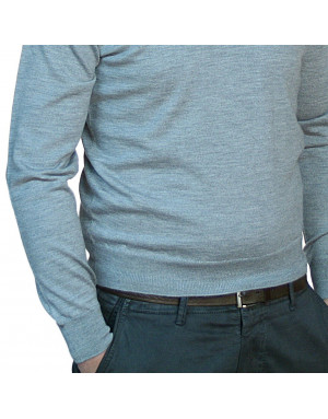 Maglia cashmere,seta e lana uomo lupetto con zip