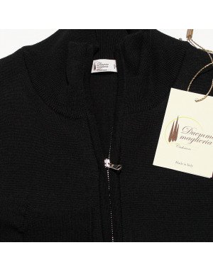 Maglia cashmere,seta e lana uomo lupetto con zip