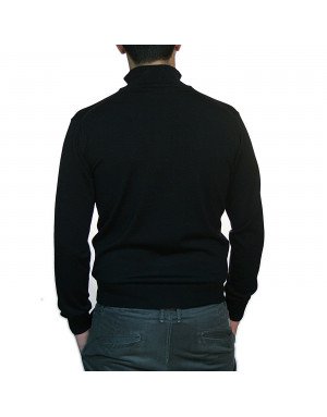 Maglia cashmere,seta e lana uomo lupetto con zip