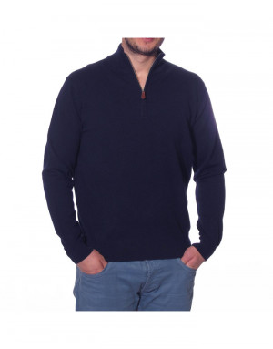 Maglia cashmere uomo lupetto con zip