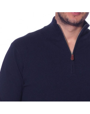 Maglia cashmere uomo lupetto con zip