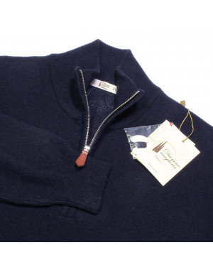 Maglia cashmere uomo lupetto con zip