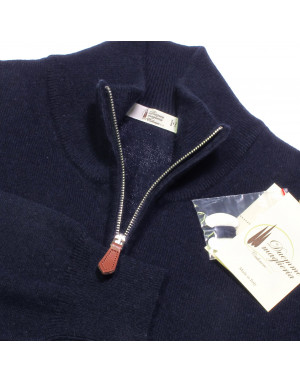 Maglia cashmere uomo lupetto con zip