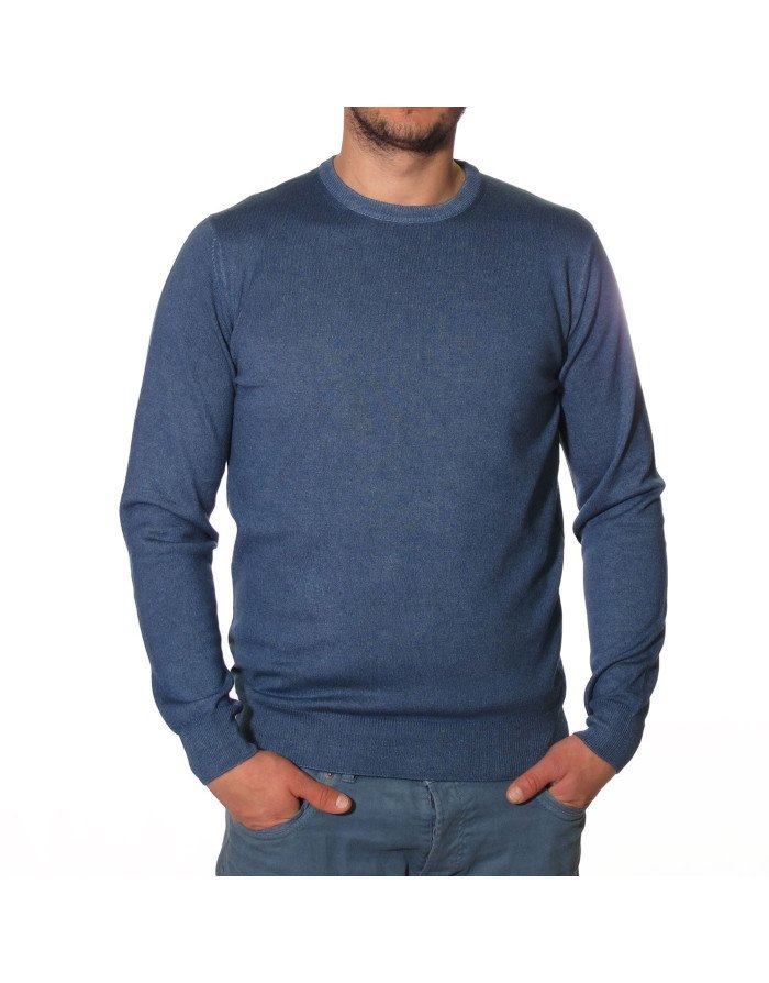 Maglia cashmere e lana uomo girocollo