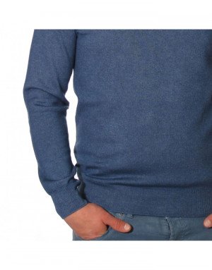 Maglia cashmere e lana uomo girocollo