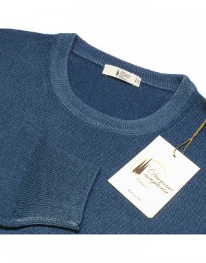 Maglia cashmere e lana uomo girocollo