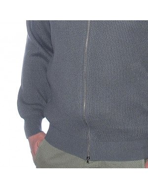 Cardigan cashmere uomo con zip