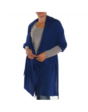 Maglia lupetto zip a righe di cashmere e lana