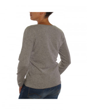 Maglia cashmere donna grigia