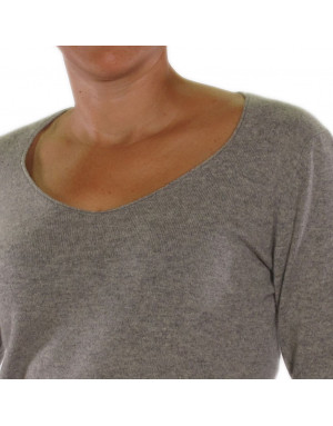 Maglia cashmere donna grigia