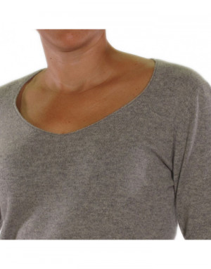 Maglia cashmere donna grigia