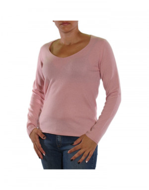 Maglia cashmere donna rosa