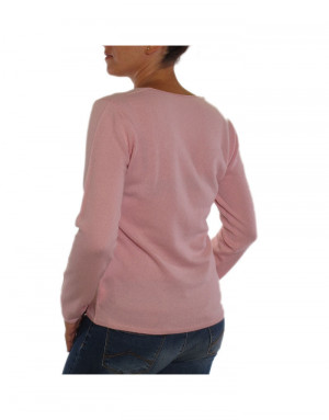 Maglia cashmere donna rosa