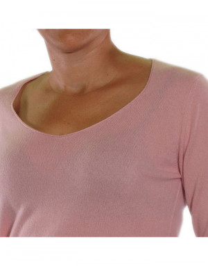 Maglia cashmere donna rosa