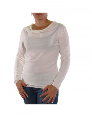 Maglia cashmere donna bianca