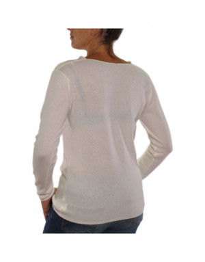 Maglia cashmere donna bianca