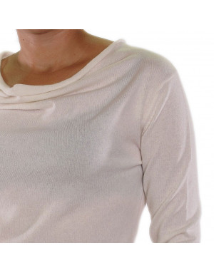 Maglia cashmere donna bianca