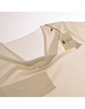 Maglia cashmere donna bianca