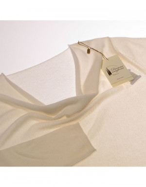 Maglia cashmere donna bianca