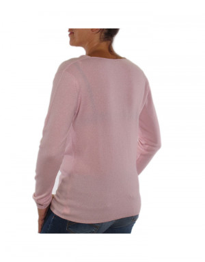 Maglia cashmere donna rosa