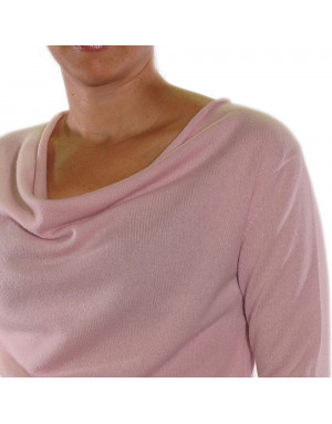 Maglia cashmere donna rosa