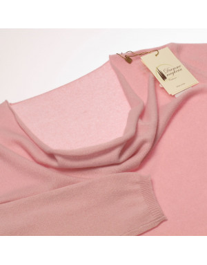 Maglia cashmere donna rosa