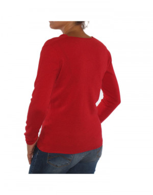 Maglia cashmere donna rossa