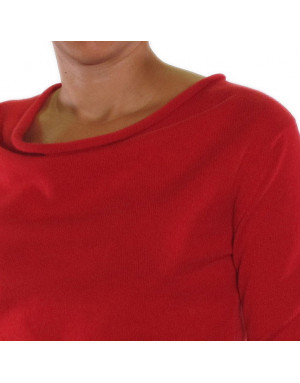 Maglia cashmere donna rossa