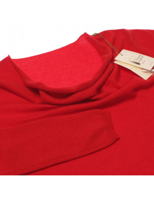 Maglia cashmere donna rossa