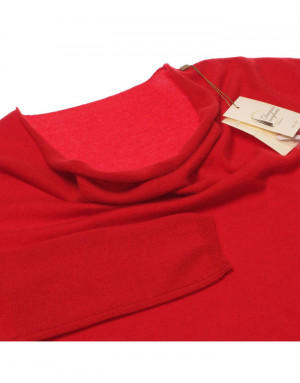 Maglia cashmere donna rossa