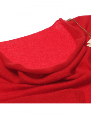 Maglia cashmere donna rossa