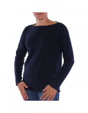 Maglia cashmere donna blu