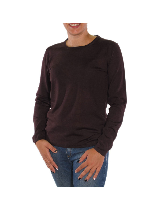 Maglia girocollo cashmere marrone