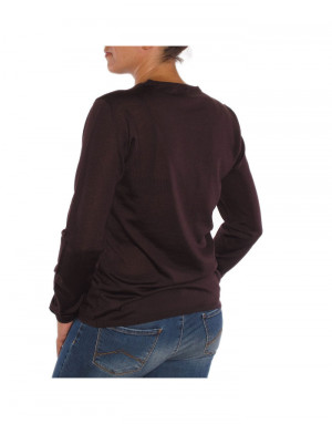 Maglia girocollo cashmere marrone