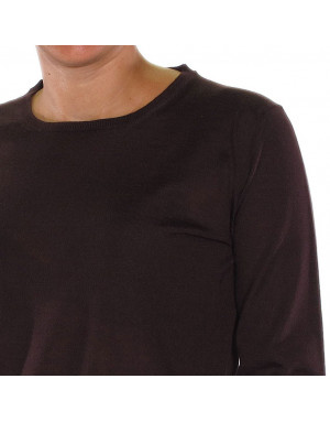 Maglia girocollo cashmere marrone