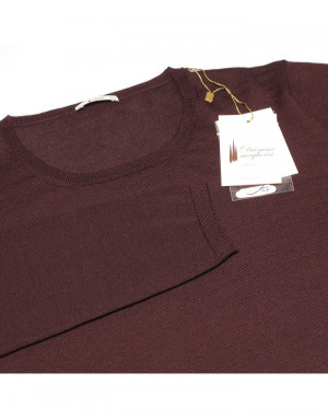 Maglia girocollo cashmere marrone