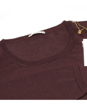 Maglia girocollo cashmere marrone