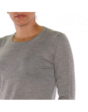 Maglia girocollo cashmere  donna grigio