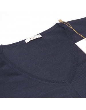 Pullover cashmere donna blu