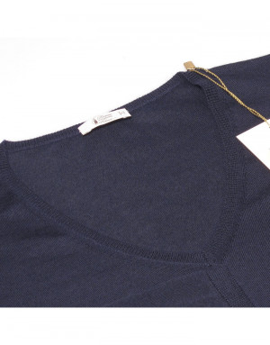 Pullover cashmere donna blu