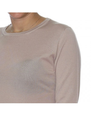 Maglia cashmere girocollo rosa