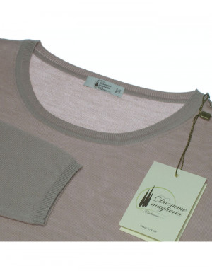 Maglia cashmere girocollo rosa